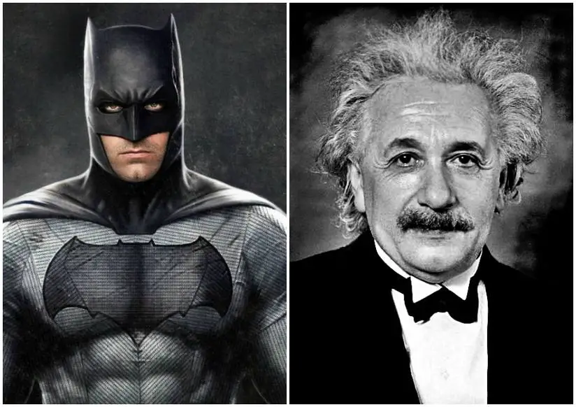 باتمان وأينشتاين، بطلان خارقان