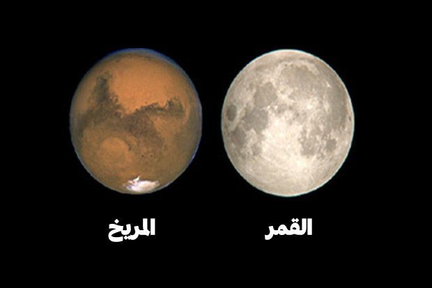 لو أن المريخ بحجم القمر