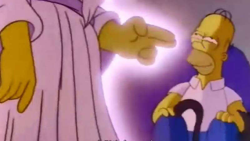 في مسلسل The Simpsons الإله يمتلك 5 أصابع