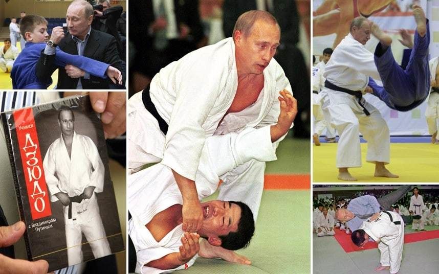 الرئيس الروسي فلاديمير بوتين يمارس رياضة الكاراتيه والجودو