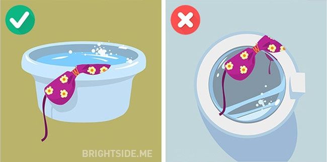 لا يجب غسل ملابس السباحة في آلة الغسيل