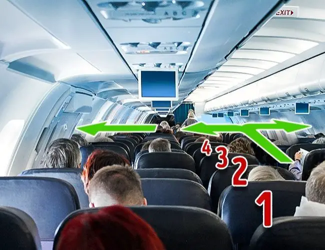 أحص عدد الصفوف التي تفصلك عن مخرج الطوارئ عند تواجدك في الطائرة