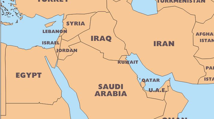 الحدود بين سوريا والعراق والأردن والسعودية أو الحدود بين مصر والسودان وليبيا مثال بسيط على الحدود المرسومة بالمسطرة