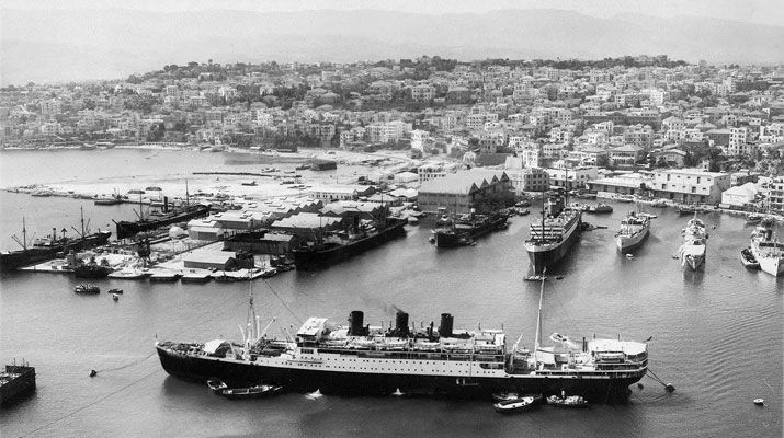 ميناء بيروت عام 1939