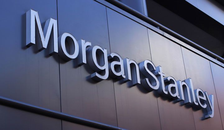 واجهة بنك Morgan Stanley الاستثماري.