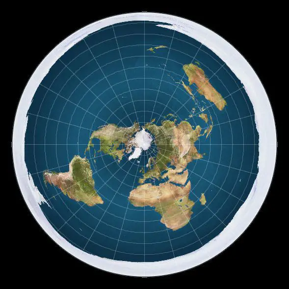 تصور مجتمع الأرض المسطحة لشكل الأرض
