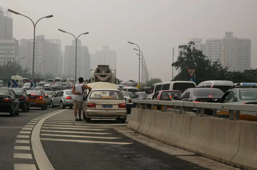 الازدحام المروري في (بيكين)