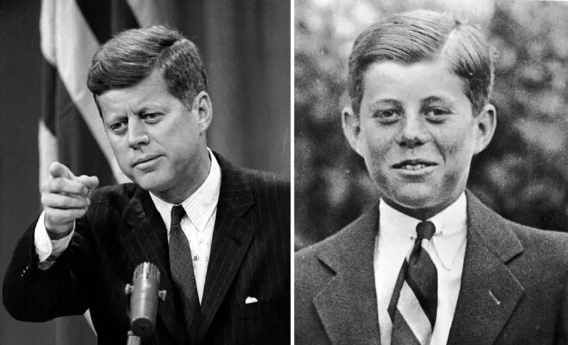 الرئيس الأمريكي الأسبق المغتال (جون فيتزجيرالد كينيدي) عندما كان مجرد فتى