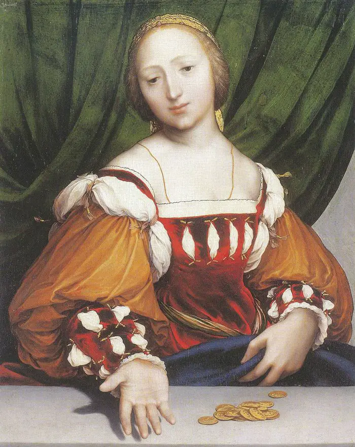 لوحة فنية تبرز امرأة
