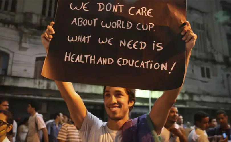 مظاهرة ضد كأس العالم في البرازيل