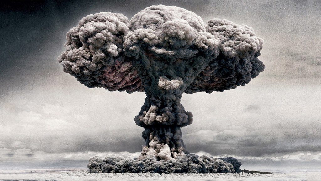 غيمة الفطر الناجمة عن انفجار قنبلة نووية