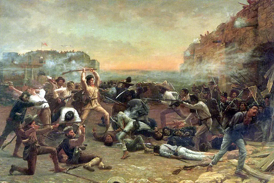 لوحة فنية تخلّد ذكرى معركة الـ(آلامو)
