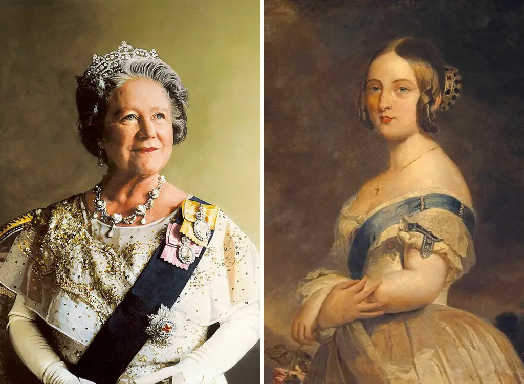 الملكة فيكتوريا (1819–1901) والملكة إليزابيث (1900–2002)