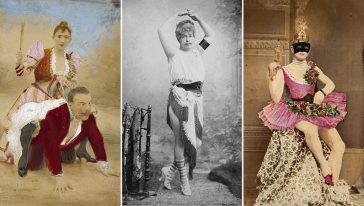 صور رجال يرتدون ملابس نسائية من القرن التاسع عشر