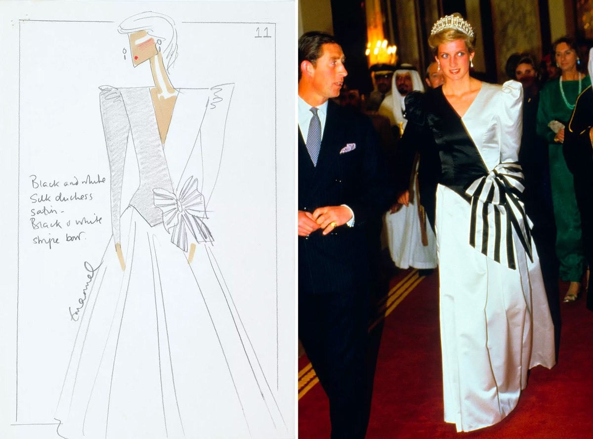 قامت شركة تصميم الأزياء (إيمانويلز) بتصميم عدد من الفساتين من أجل الأميرة (ديانا) في رحلتها إلى دول الخليج العربي.