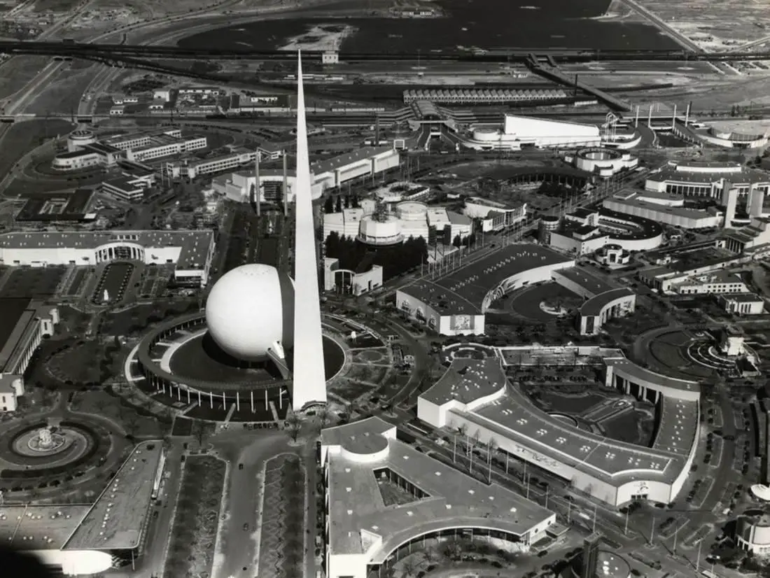 منظر جوي للمعرض الدولي الذي جرت فعالياته في (نيويورك) في عام 1939