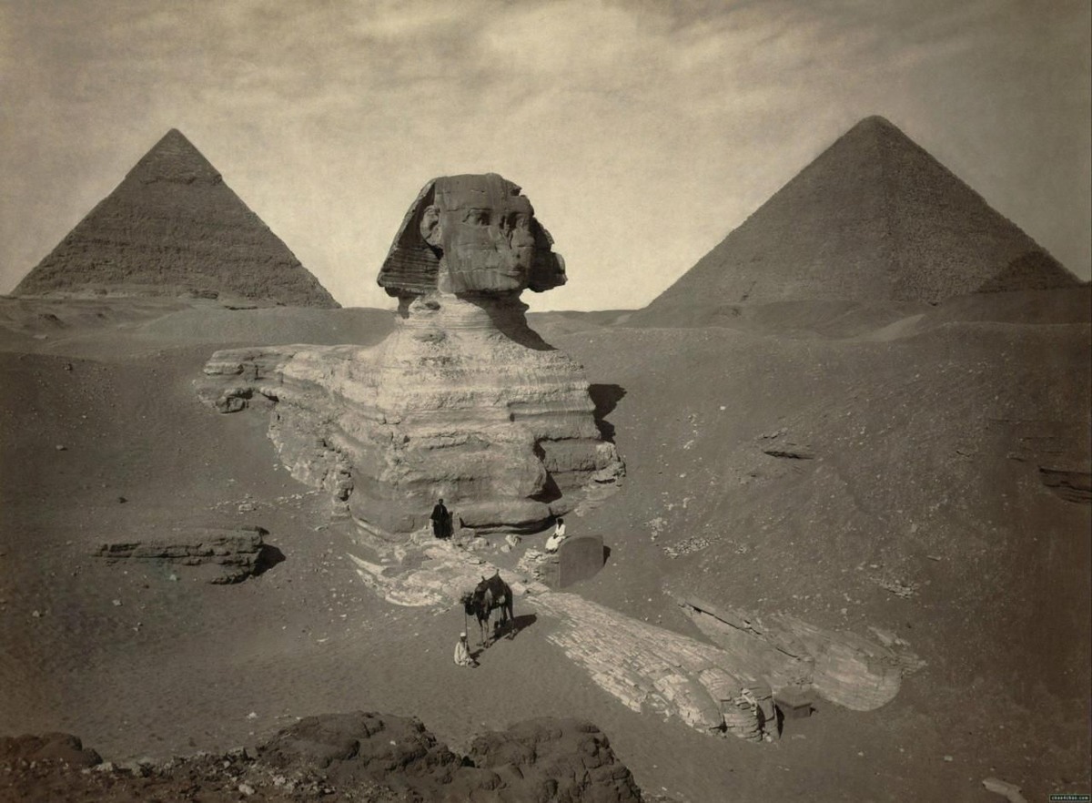 صورة لأبو الهول في مصر - التقطت حوالي 1867-1899