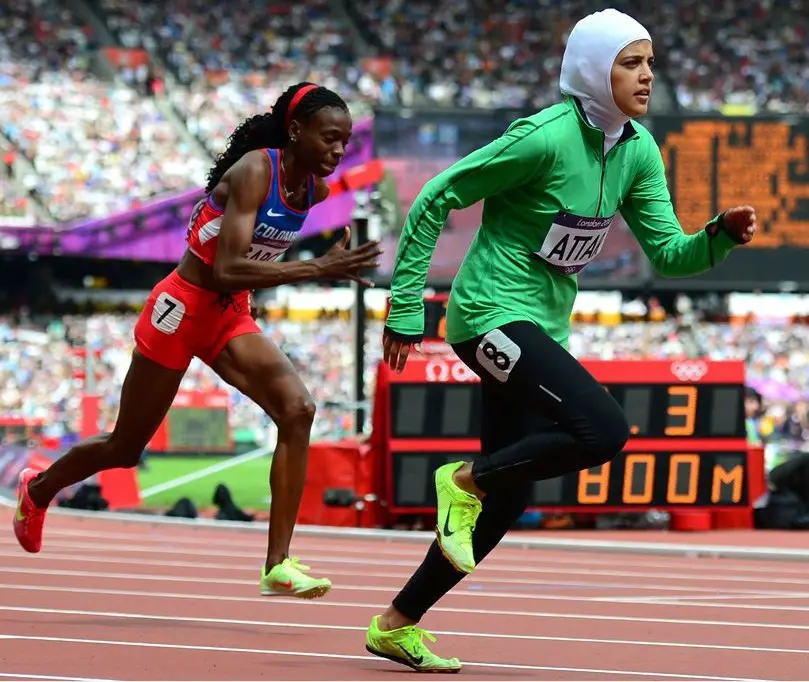 في سنة 2012 أرسلت المملكة العربية السعودية عدائتين اثنتين للمشاركة في الألعاب الأولمبية.