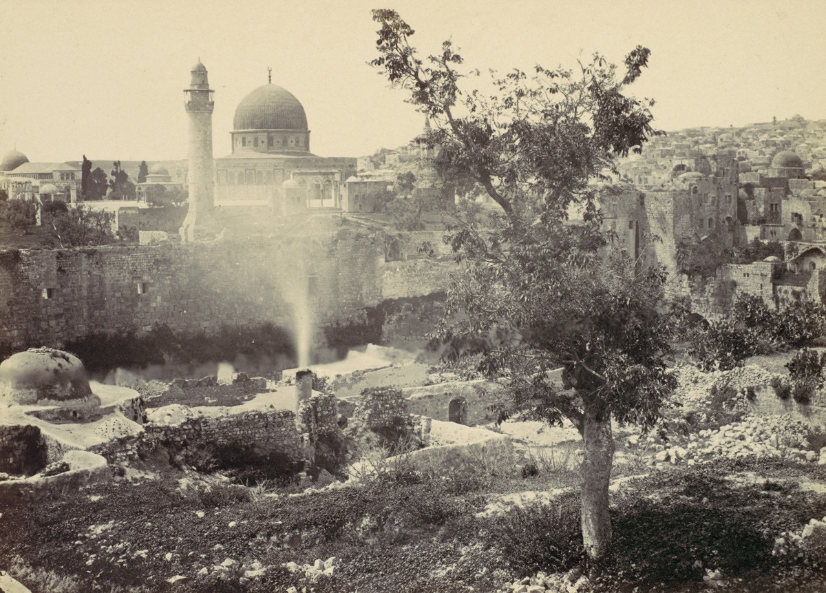 مسجد عمر بن الخطاب في القدس، سنة 1857.