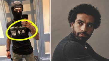 محمد صلاح يرتدي قميص بلايبوي
