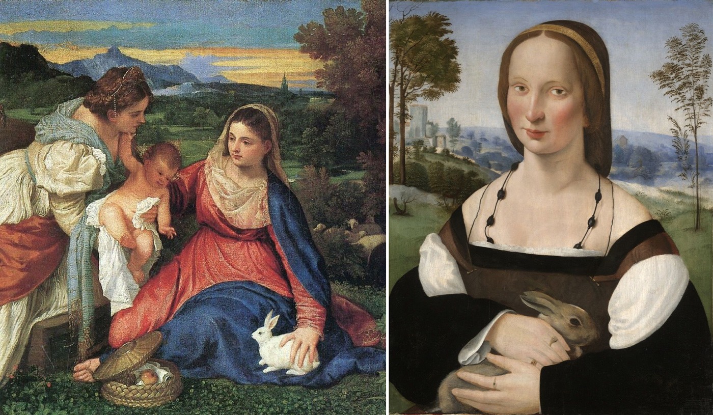 (ريدولفو غيرلانايو)، بورتريه سيدة مع أرنب، 1508م