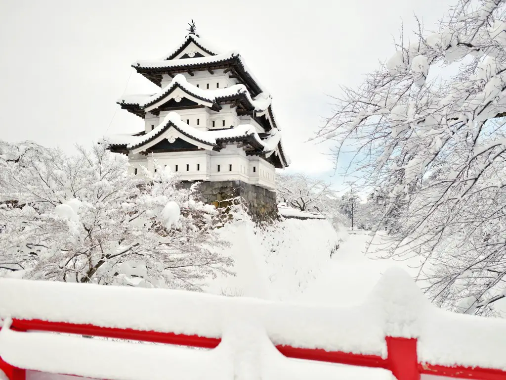 الثلوج في مدينة (آوموري) في اليابان