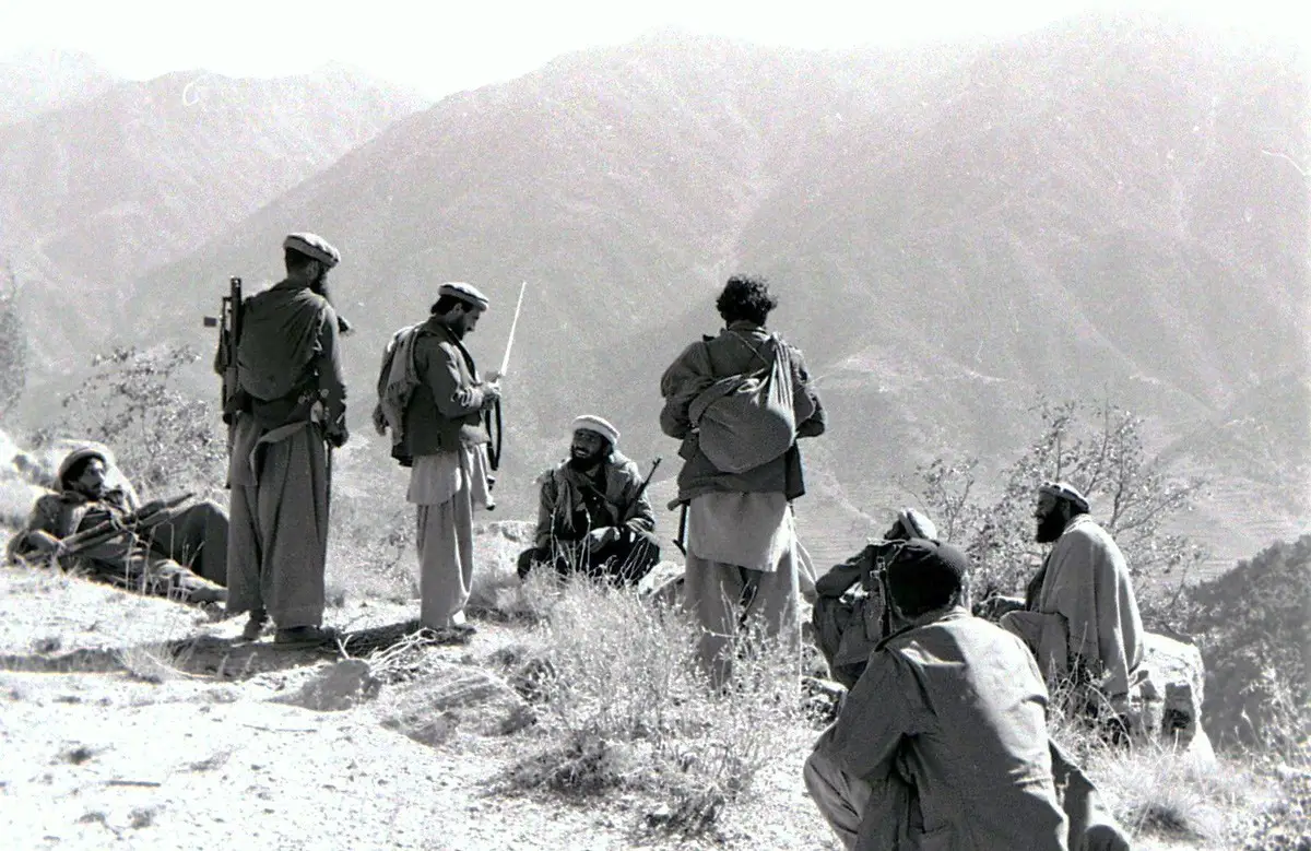 مقاتلين أفغان وأجانب في ولاية كنر عام 1987