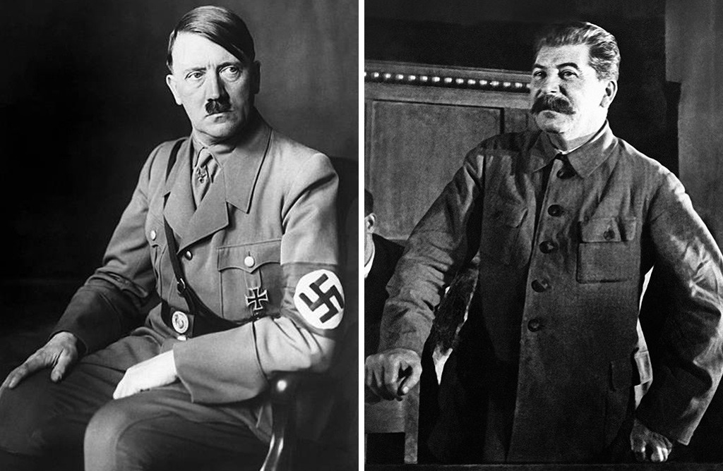 صورة لـ(هتلر) و(ستالين).