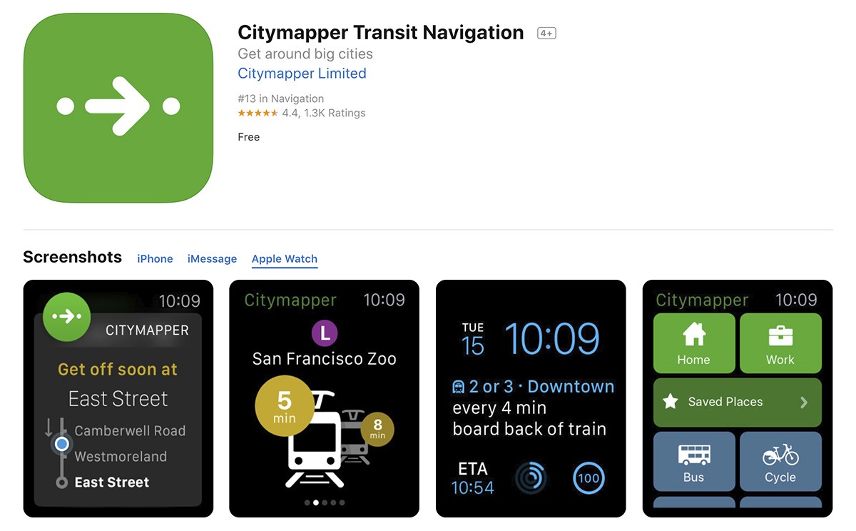 تطبيق Citymapper