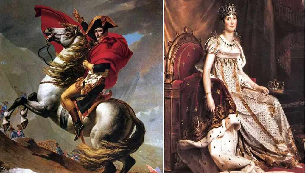 الامبراطور (نابليون بونابرت) وزوجته (جوزفين)