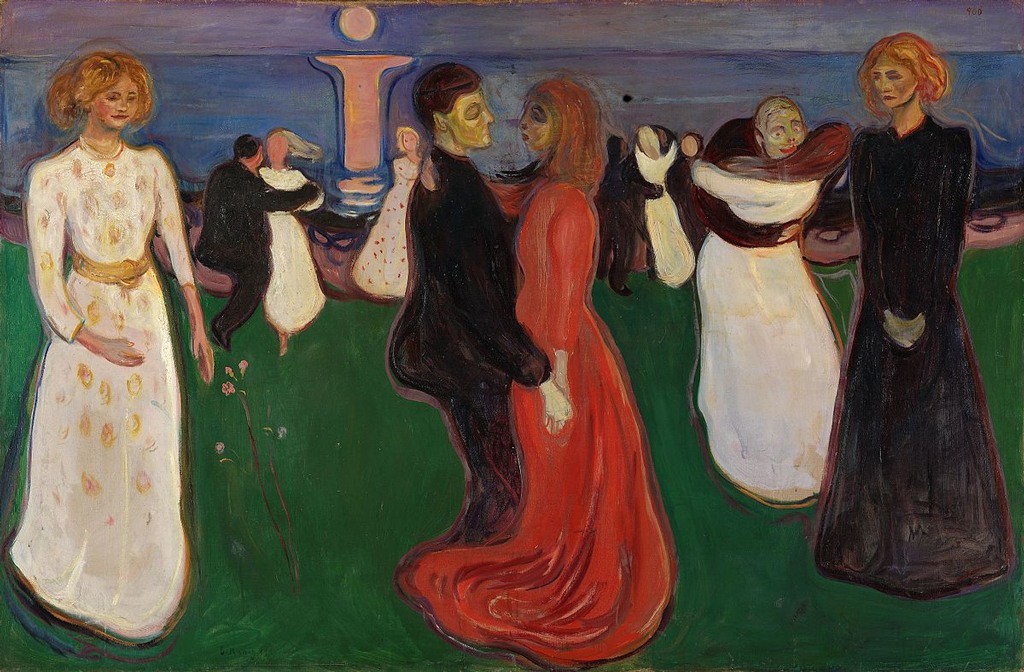 لوحة "رقصة الحياة" للفنان النرويجي (إدفارد مونك)