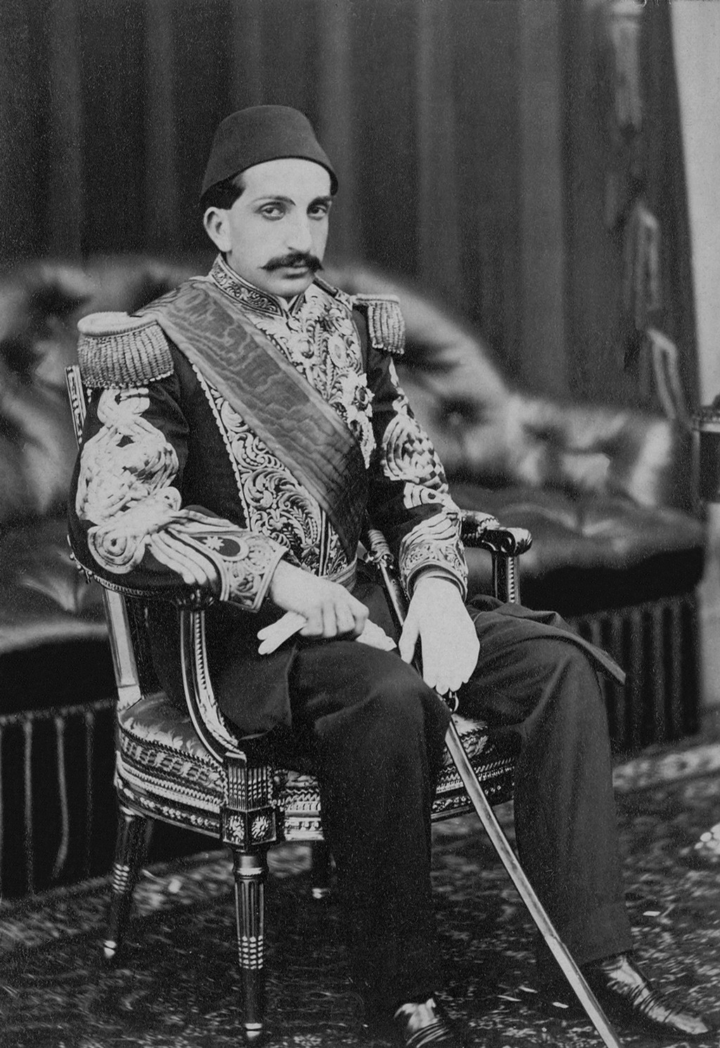 صورة شخصية للسلطان العثماني عبد الحميد الثاني