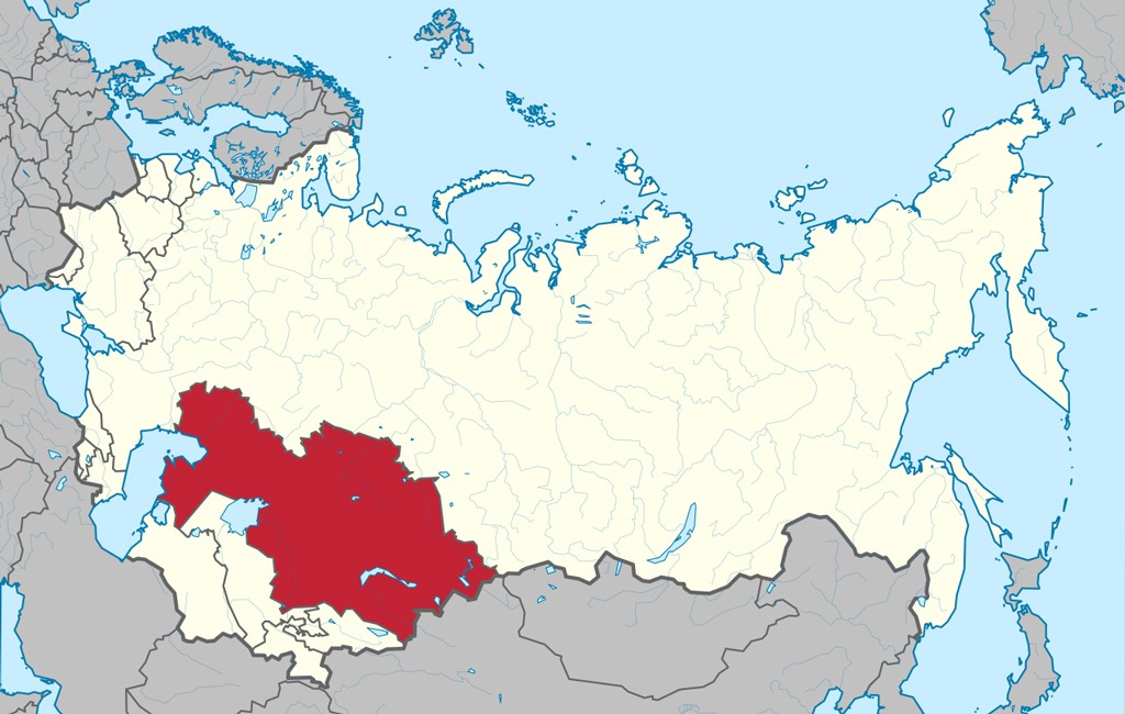 موقع كازاخستان من الاتحاد السوفياتي