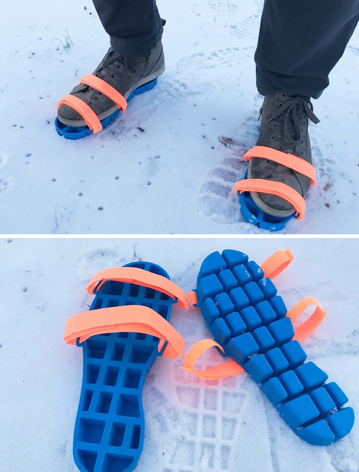 حذاء للسير على الثلج، بالإضافة لكونه معداً كي يُستخدم كقالب ثلج. صورة: Dominic Wilcox