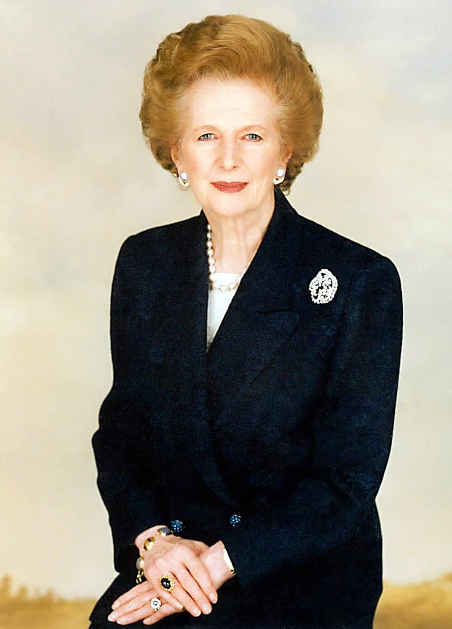 رئيسة الوزراء البريطانية السابقة مارغريت تاتشر (أواخر التسعينيات). ويكيميديا ​​كومونز