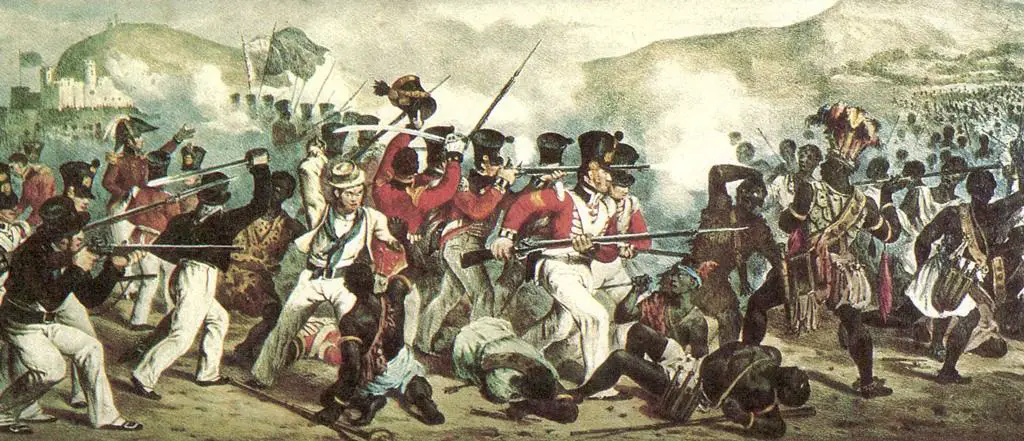 لوحة تجسد الحرب بين البريطانيين وشعب الأشانتي
