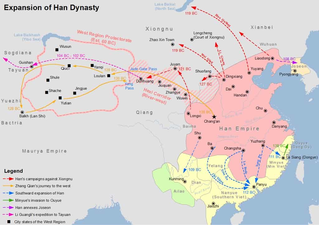 خريطة الصين تحت حكم آل (هان)