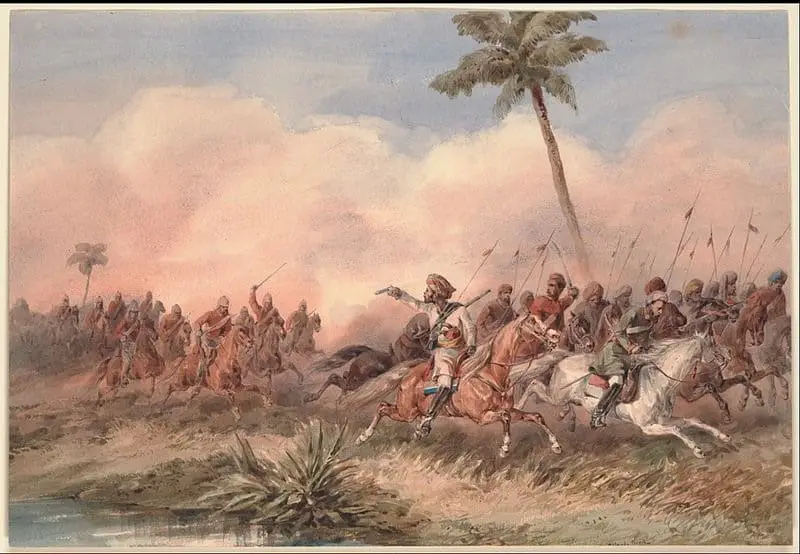 أدى تمرد سيبوي الدموي عام 1857 إلى نهاية شركة الهند الشرقية البريطانية. ويكيميديا