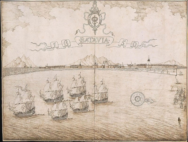 كانت شركة الهند الشرقية الهولندية بالفعل موجودة بقوة في جزر الهند الشرقية في الوقت الذي وصل فيه البريطانيون. ويكيميديا