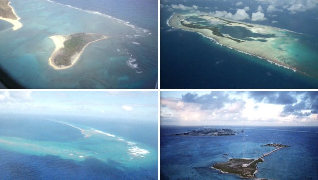بعض الجزر التي ضمت للولايات المتحدة بموجب قانون جزر الجوانو.