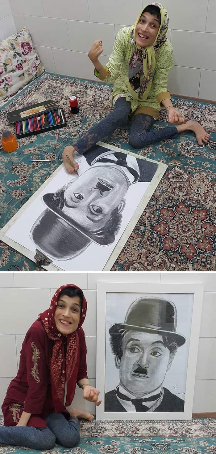 لوحات فنية من إبداع فاطمة حمامي نصر آبادي