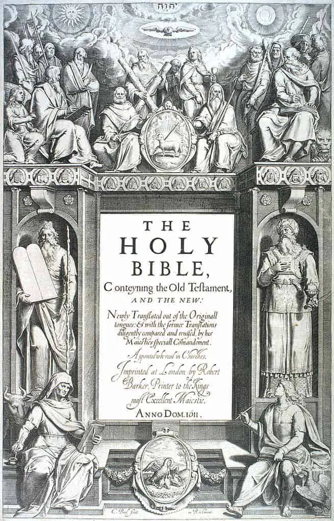 إصدار سنة 1611 عن نسخة الملكة جايمس الذي تمت مراجعته بطرق تجاوزت مجرد توحيد معايير اللغة والهجاء والنحو.