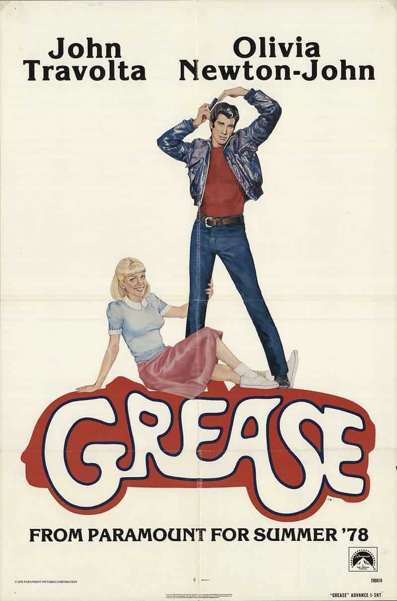 غلاف ترويجي لفيلم Grease من سنة 1978.