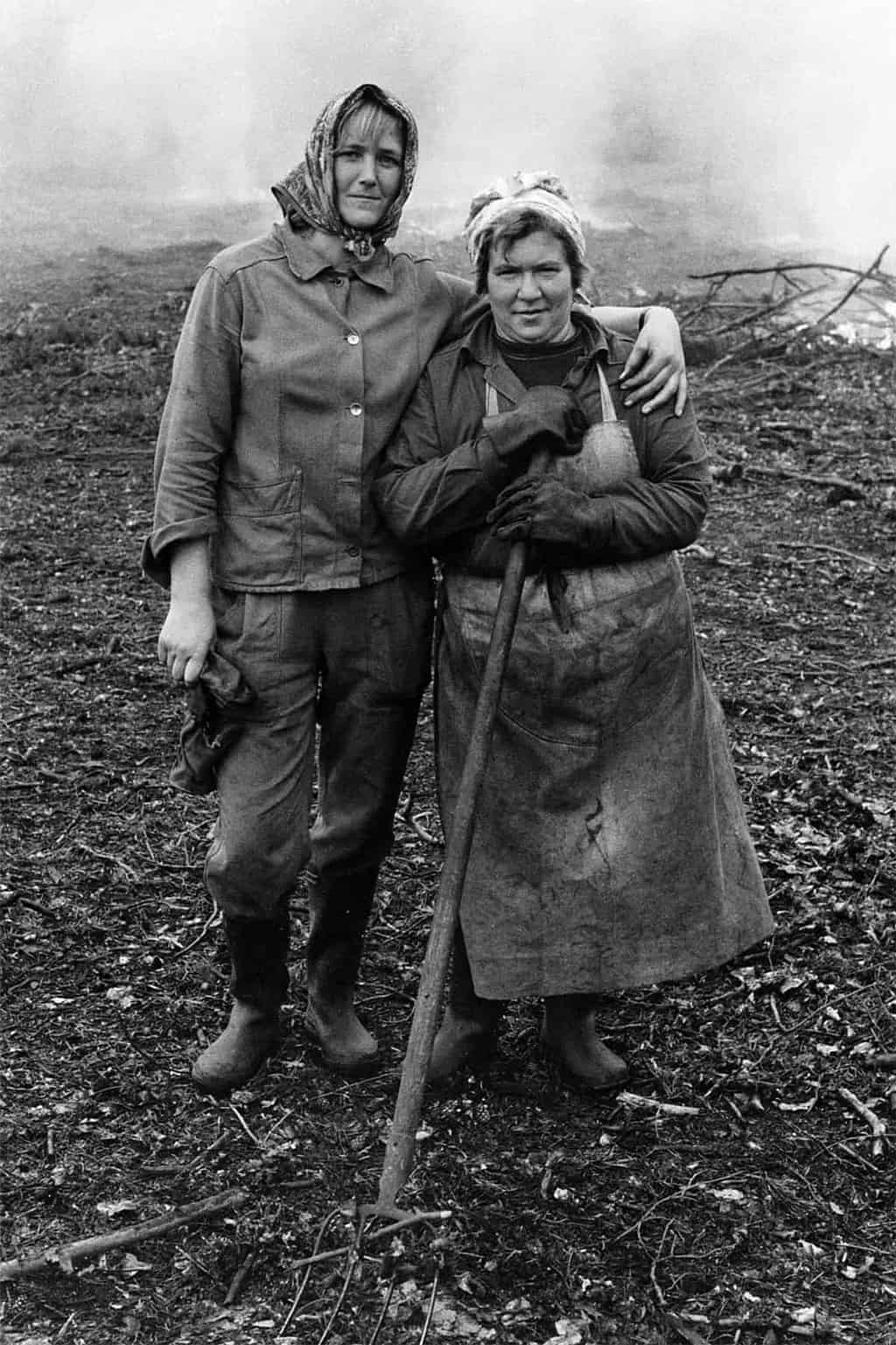 عاملات الغابات في Uckermark سنة 1987.