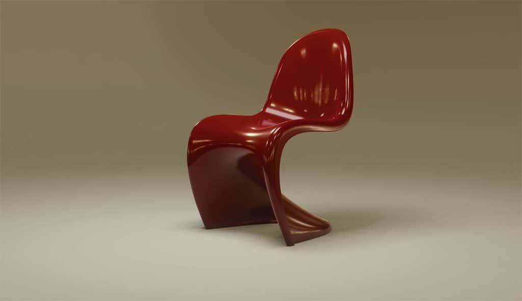 كرسي Cantilever ذو القطعة الواحدة من تصميم (فيرنو بانتون).