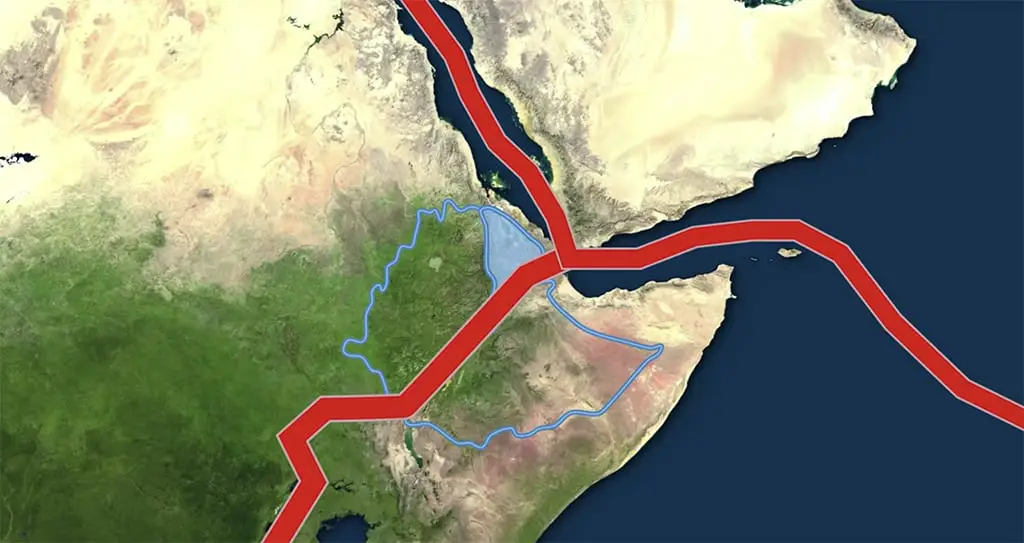 في منطقة ولاية عفر، يمكننا رؤية نقطة التقاء الصفيحة التكتونية العربية في الشمال، والصفيحة التكتونية النوبية في الغرب، والصفيحة التكتونية الصومالية في الشرق، وهو ما يخلق شكلاً يشبه حرف Y باللاتينية، وهي منطقة متقلبة بشكل كبير.